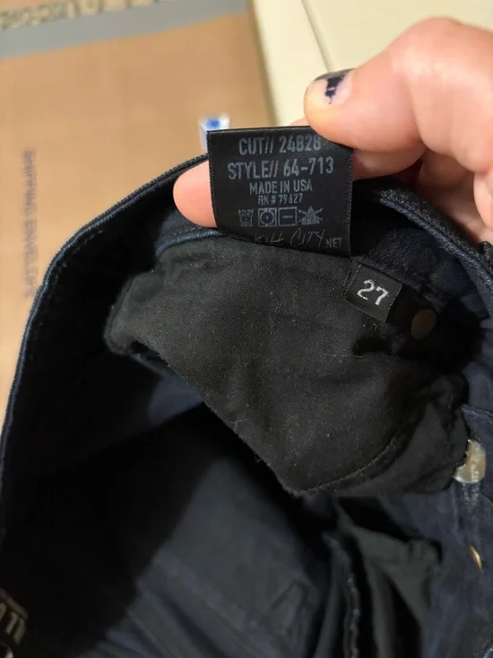 Kill City Women's Black Super Skinny Junkie Jeans Size 27 Front Zip Ankle Grunge - Picture 13 of 13